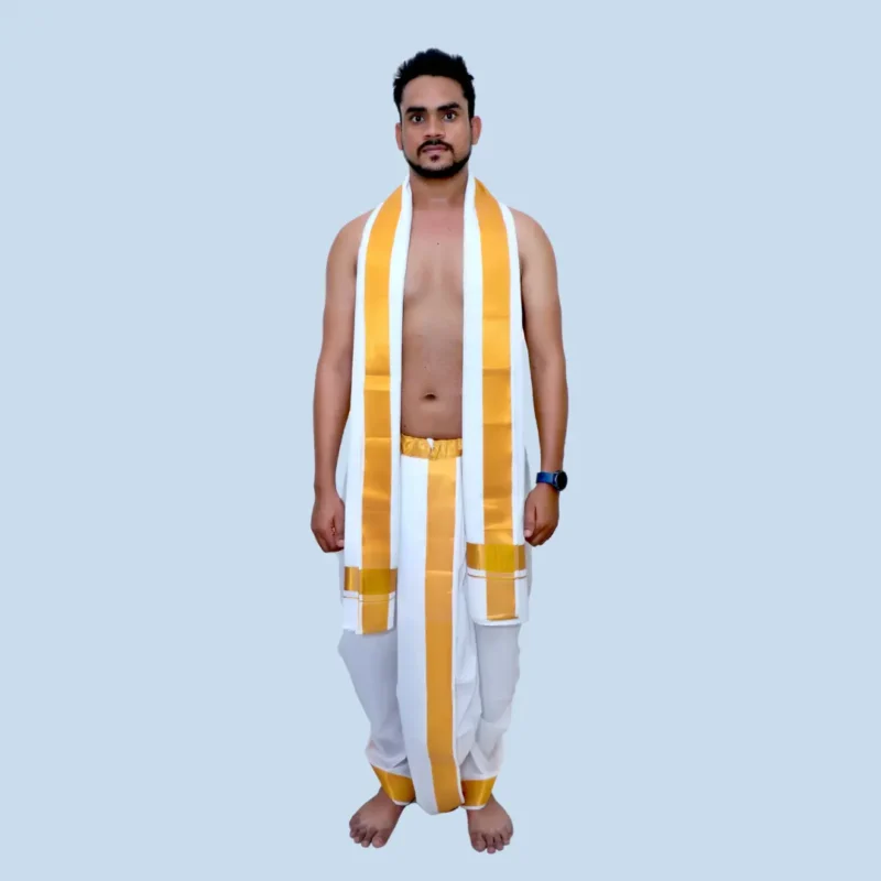 Yogeshwar Readymade Dhoti Gamcha Set